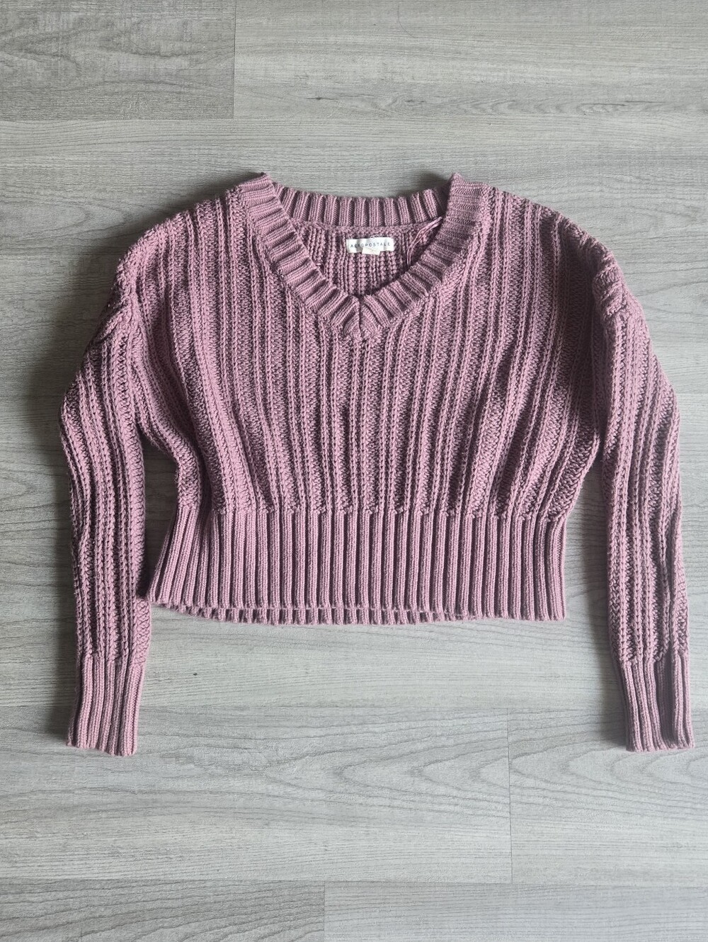 Lilac Aeropostale ribbed knit sweater Size XS